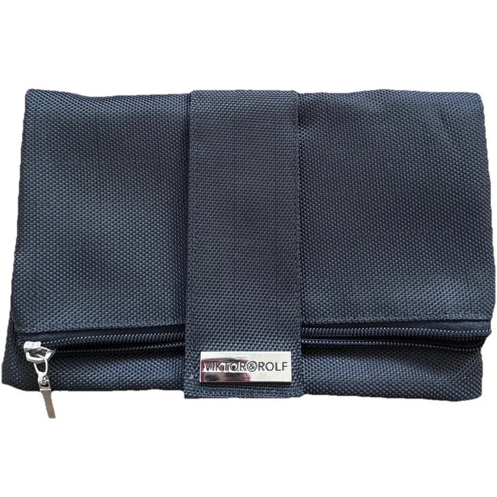 Viktor & Rolf Black Clutch Bag-Brandnew NWT - Nylon Zip Handle- Toiletry Bag NEW